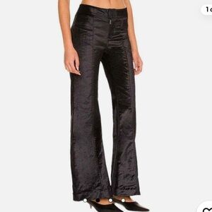 Free People. Black Velvet Flare Pants size 0